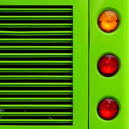 Tail lights of the bus minimalism style