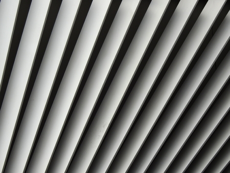 black and white aluminium architecture wall design pattern with light and shadow