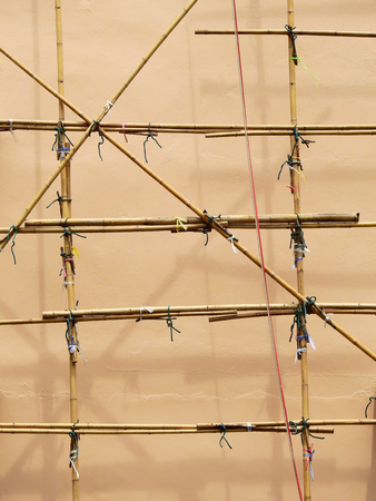 Bamboo scaffolds for construction siteの写真素材