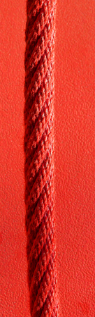 red rope closeupの写真素材