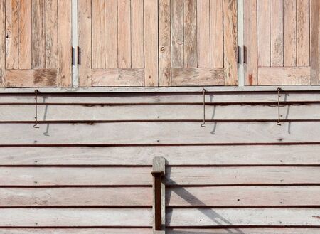 old wood home with windowの写真素材