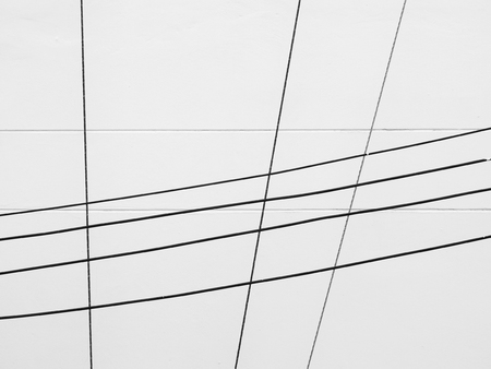 white wall with wireの写真素材