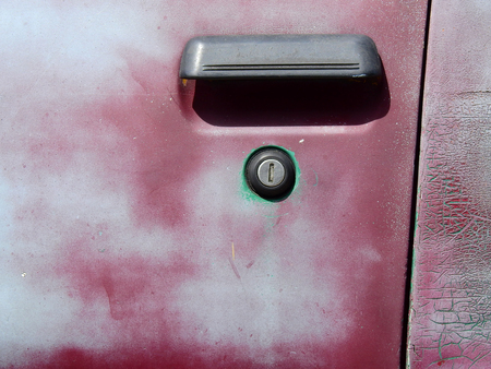 old door car with crack textureの写真素材