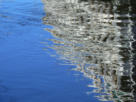 abstract color of wave water reflectionの写真素材