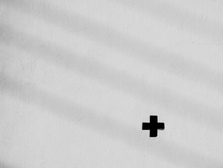 shadow on white wall texture backgroundの写真素材