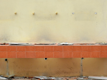 abandoned street toilet in publicの写真素材