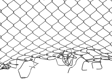 damage wire meshの写真素材