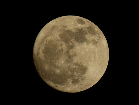 Full moon on night sky の写真素材