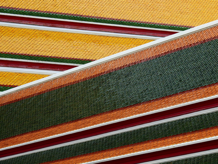 style of temple roof in Thailandの写真素材