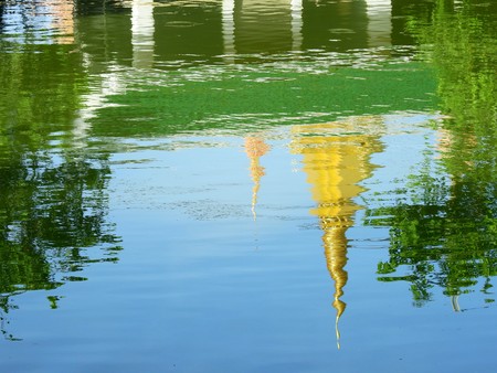 abstract water reflection textureの写真素材