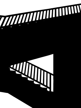 abstract silhouette bridge overpass minimalism styleの写真素材