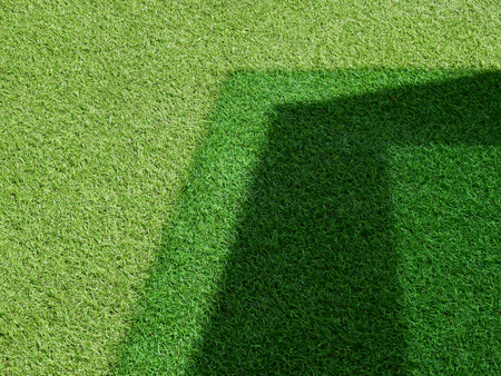 artificial grass floor texture with shadowの写真素材