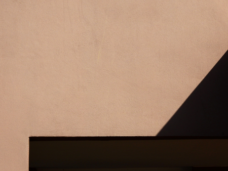 brown wall with shadow minimalism styleの写真素材