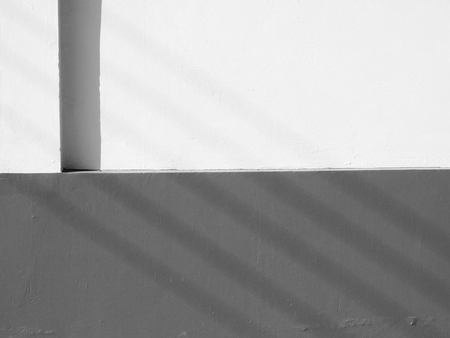shadow on wall black and white styleの写真素材