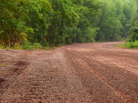 red dirt road in rural