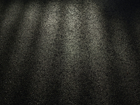 wet asphalt road with dark shadow of door and light of morningの素材 [FY310118714918]