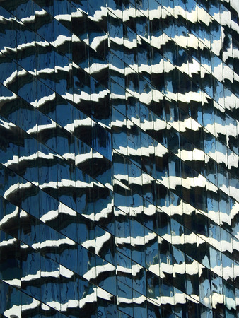 reflection glass of buildingの写真素材