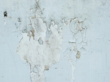 old blue wall with crackの写真素材