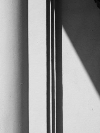 shadow on white wallの写真素材