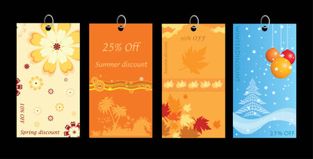 Shopping spring summer autumn winter discount concept vectorのイラスト素材