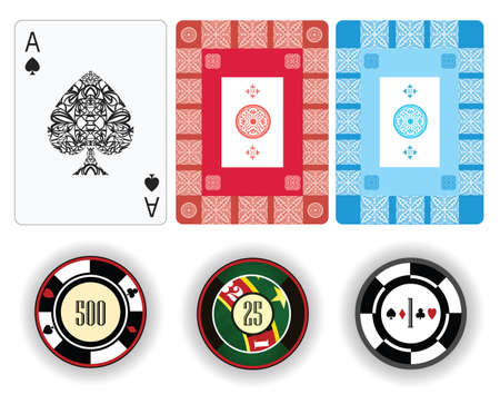 Gambling Chip for Poker and playing cards
