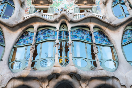 Windows from Antoni Gaudi's Casa Batlloのeditorial素材