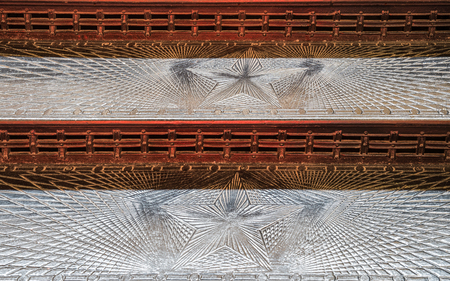 Texas star stairway with brilliant metal starの写真素材