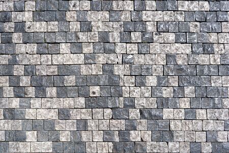 Prague brick street for backgroundsの写真素材