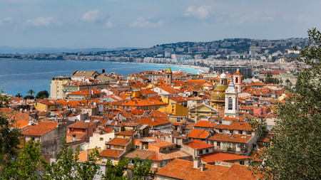 View of Nice, France from aboveの写真素材
