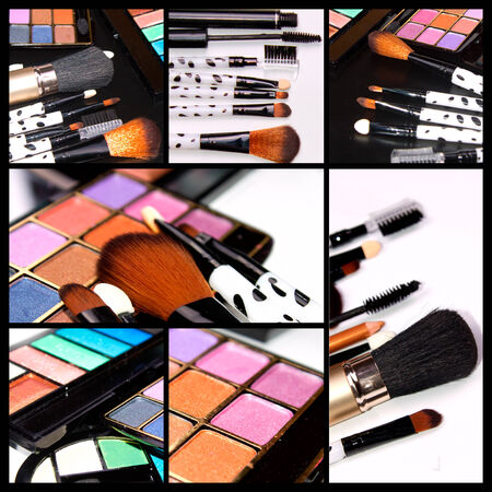 Professional Make-up collageの写真素材