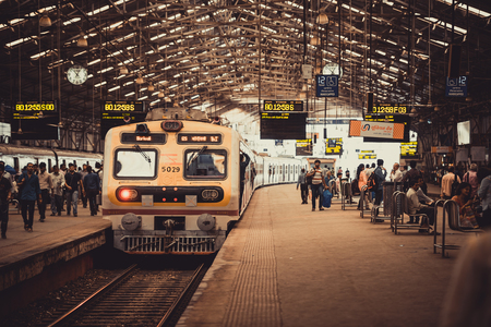 People at train stationのeditorial素材