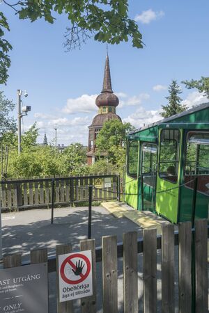 The funicular railway at Skansen in Stockholmのeditorial素材