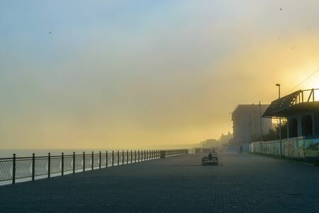 RUSSIA, ZELENOGRADSK, KALININGRAD REGION - August 2016: the Promenade of the town of Zelenogradsk on the coast of the Baltic seaのeditorial素材
