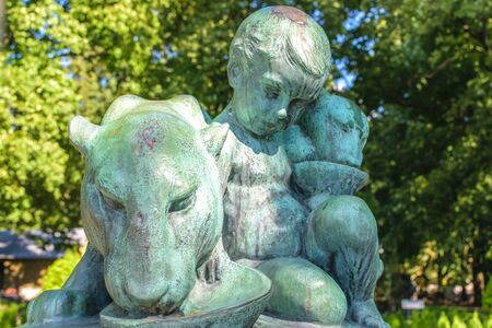 RUSSIA, KALININGRAD - August, 2016: Kaliningrad Zoo. Sculptureのeditorial素材