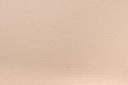 The texture of the surface of brown packaging cardboard for boxes in close-up.の写真素材