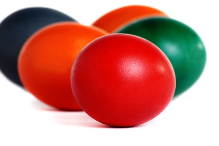 Easter eggs isolated on a white background.