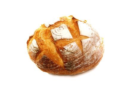 Appetizing white bread isolated on a white background. の写真素材