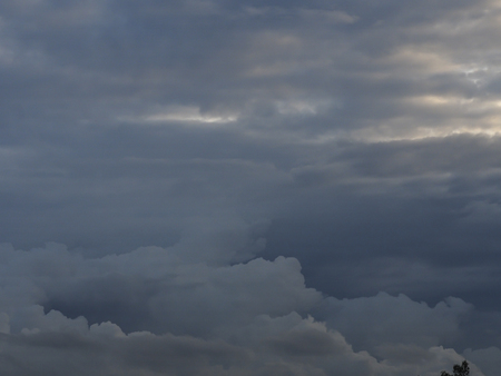 Sky and clouds in summer time background, Colorful dramatic sky with cloud at afternoon. A beautiful blue sky and cloud.の写真素材