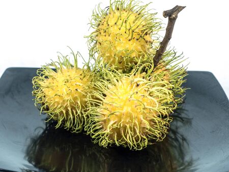 gold rambutan Tropical fruit.の写真素材