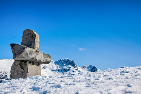 Inukshuk Rock, Whisler,Canadaの写真素材
