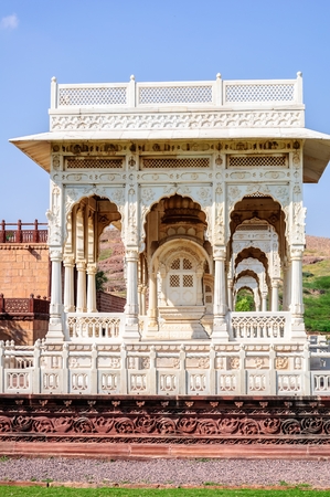 Marble cenotaphs of Marwar Kings, Jaswant Thada, Jodhpur, Rajasthan, Indiaのeditorial素材