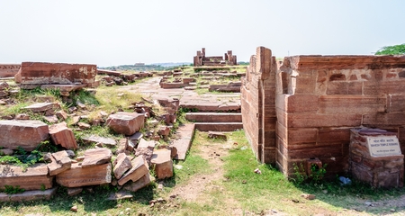 Ruins of temples of ancient city of Mandor, Jodhpur, Rajasthan, Indiaの写真素材