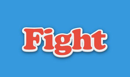 Fight Text for Title or Headline. In 3D Fancy Fun and Futuristic styleの写真素材
