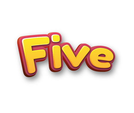 Five Number Text for Title or Headline. In Fancy styleの写真素材