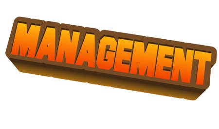 Management Text for Title or Headline. In 3D Fancy Fun and Futuristic styleの写真素材