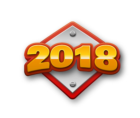2018 Text for new Calendar templateの写真素材
