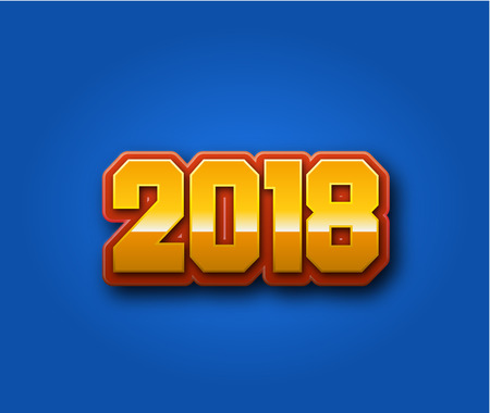 2018 Text for new Calendar templateの写真素材
