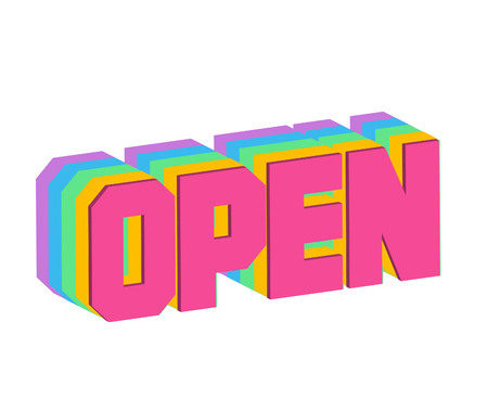 Open Text for Title or Headline. In 3D Fancy Fun and Futuristic styleの写真素材