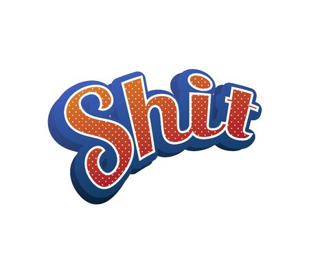 Shit Text for Title or Headline. In 3D Fancy Fun and Futuristic styleの写真素材