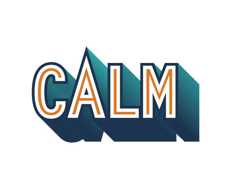 Calm Text for Title or Headline. In 3D Fancy Fun and Futuristic styleの写真素材